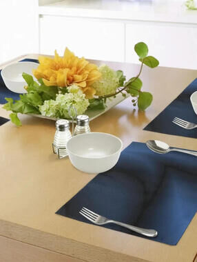 Ambesonne Deep in the Ocean Sealife Place Mats, Set of 4, New